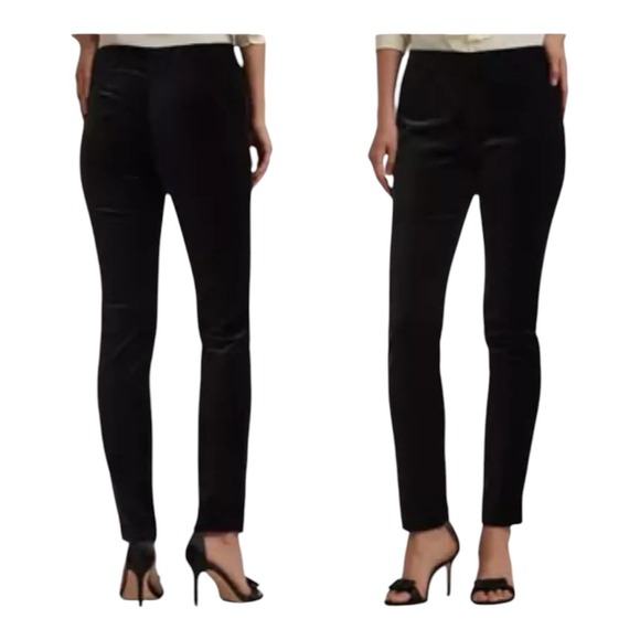 Lauren Ralph Lauren Pants - Lauren Ralph Lauren Velvet Pull On Skinny‎ Ankle Pants Black Size Medium